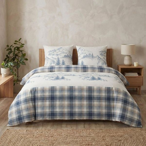 Parure de lit 220x240 cm Flanelle de Coton Monty