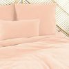 Parure de lit 220x240 cm Gaze de Coton - Coton 57 fils Rose Pêche