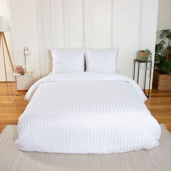 Parure de lit 240x260 cm Microfibre Blanc