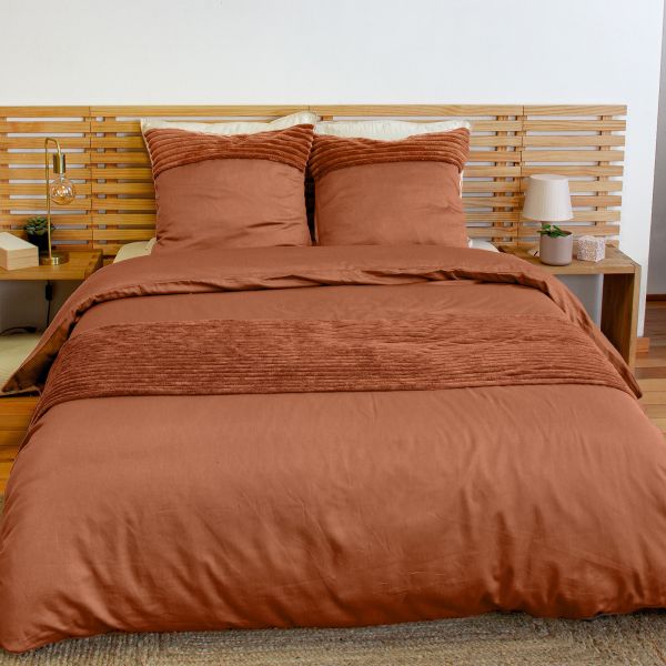 Parure de lit 220x240 cm Microfibre Terre