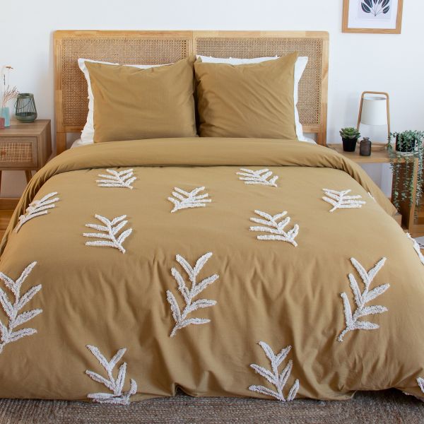 Parure de lit 240x260 cm Coton Feuillu