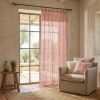 Rideau ajustable 140x300 cm Gaze de coton Rose