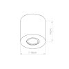 Plafonniers Béton Beige GU10 1 Orbis