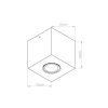 Plafonniers Béton Vert Olive GU10 1 Quad