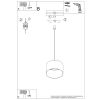 Suspensions Tissu Bordeaux E27 1 Nevia