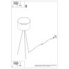 Lampadaire Tissu Taupe E27 1 Nevia