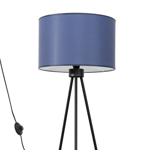 Lampadaire Tissu Bleu E27 1 Nevia