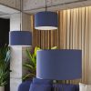 Lampadaire Tissu Bleu E27 1 Nevia