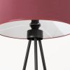 Lampadaire Tissu Bordeaux E27 1 Nevia