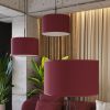 Lampadaire Tissu Bordeaux E27 1 Nevia