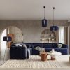 Lampadaire Feutre Bleu E27 1 Mula