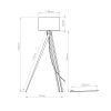 Lampadaire Tissu Taupe E27 1 Natt