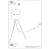 Lampadaire Tissu Taupe E27 1 Natt