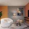 Lampadaire Tissu Taupe E27 1 Natt