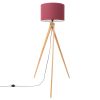 Lampadaire Tissu Bordeaux E27 1 Natt