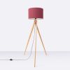 Lampadaire Tissu Bordeaux E27 1 Natt