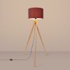 Lampadaire Tissu Bordeaux E27 1 Natt