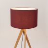 Lampadaire Tissu Bordeaux E27 1 Natt