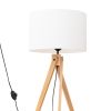 Lampadaire Tissu Blanc E27 1 Natt
