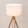 Lampadaire Tissu Blanc E27 1 Natt