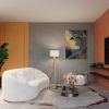 Lampadaire Tissu Blanc E27 1 Natt