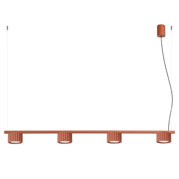 Lustres Aluminium Ocre Rouge Gx53 4 AURA