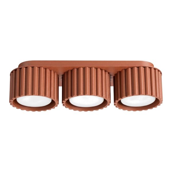 Plafonniers Aluminium Ocre Rouge Gx53 3 AURA