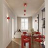 Plafonniers Aluminium Rouge GU10 1 AURA