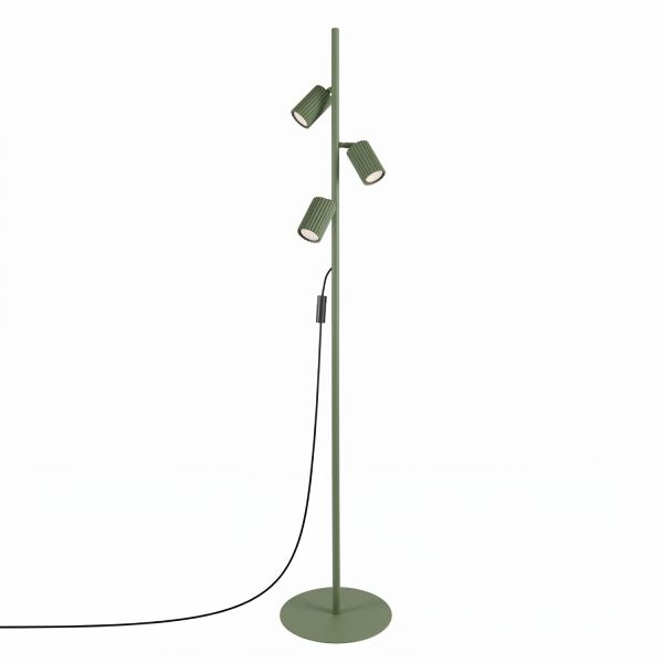 Lampadaire Aluminium Vert Olive GU10 3 KARBON