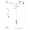 Suspensions Aluminium Rose GU10 1 KARBON