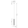 Suspensions Aluminium Rouge GU10 1 KARBON