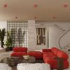Plafonniers Aluminium Rouge Gx53 1 MODO