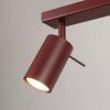 Plafonniers Acier Bordeaux GU10 4 RING