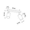 Plafonniers Acier Rose GU10 2 RING