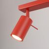Plafonniers Acier Rouge GU10 3 RING