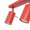 Plafonniers Acier Rouge GU10 3 RING