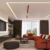 Plafonniers Acier Rouge GU10 4 RING