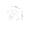 Plafonniers Acier Marron GU10 3 RING