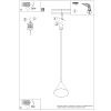 Suspensions Acier Ocre Rouge E27 1 NOX