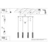 Suspensions Aluminium Taupe GU10 4 Karbon