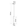 Suspensions Acier Taupe GU10 1 Lagos