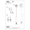 Suspensions Acier Outremer GU10 1 Lagos
