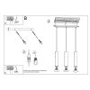 Suspensions Acier Outremer GU10 3 Lagos