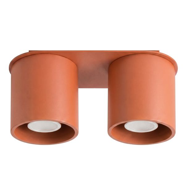 Plafonniers Aluminium Ocre Rouge GU10 2 Orbis