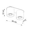 Plafonniers Aluminium Outremer GU10 2 Orbis