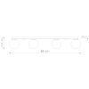 Plafonniers Acier Bourgogne G9 4 Yoli