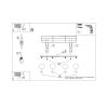 Plafonniers Acier Bourgogne G9 4 Yoli