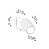Appliques murales Aluminium Outremer GU10 1 Karbon