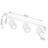 Plafonniers Aluminium Jaune GU10 3 Karbon