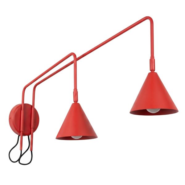Appliques murales Acier Rouge E14 2 Nox